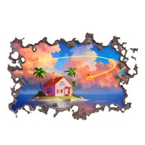 Vinilo decorativo 3d dragon ball